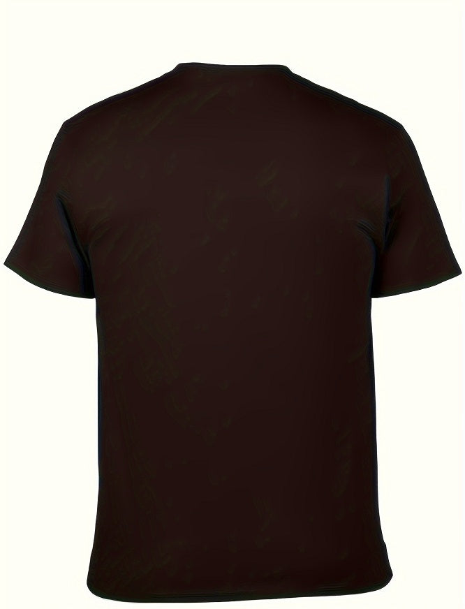 Seagulls Graphic T-Shirt, Crew Neck, Geometric-Pattern, Regular Fit, Knit Fabric, Casual Basics Style, For Men, All-Season Top