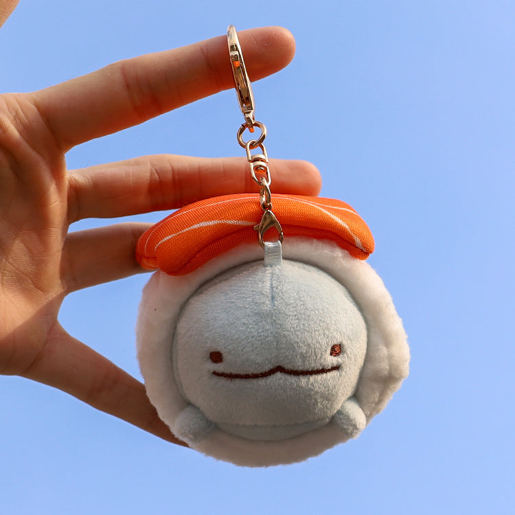 Cartoon Plush Pendant Cute Animal Fried Shrimp Bag Hanging Decoration Keychain