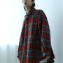 Color plaid shirt men and women retro thick woolen cloth