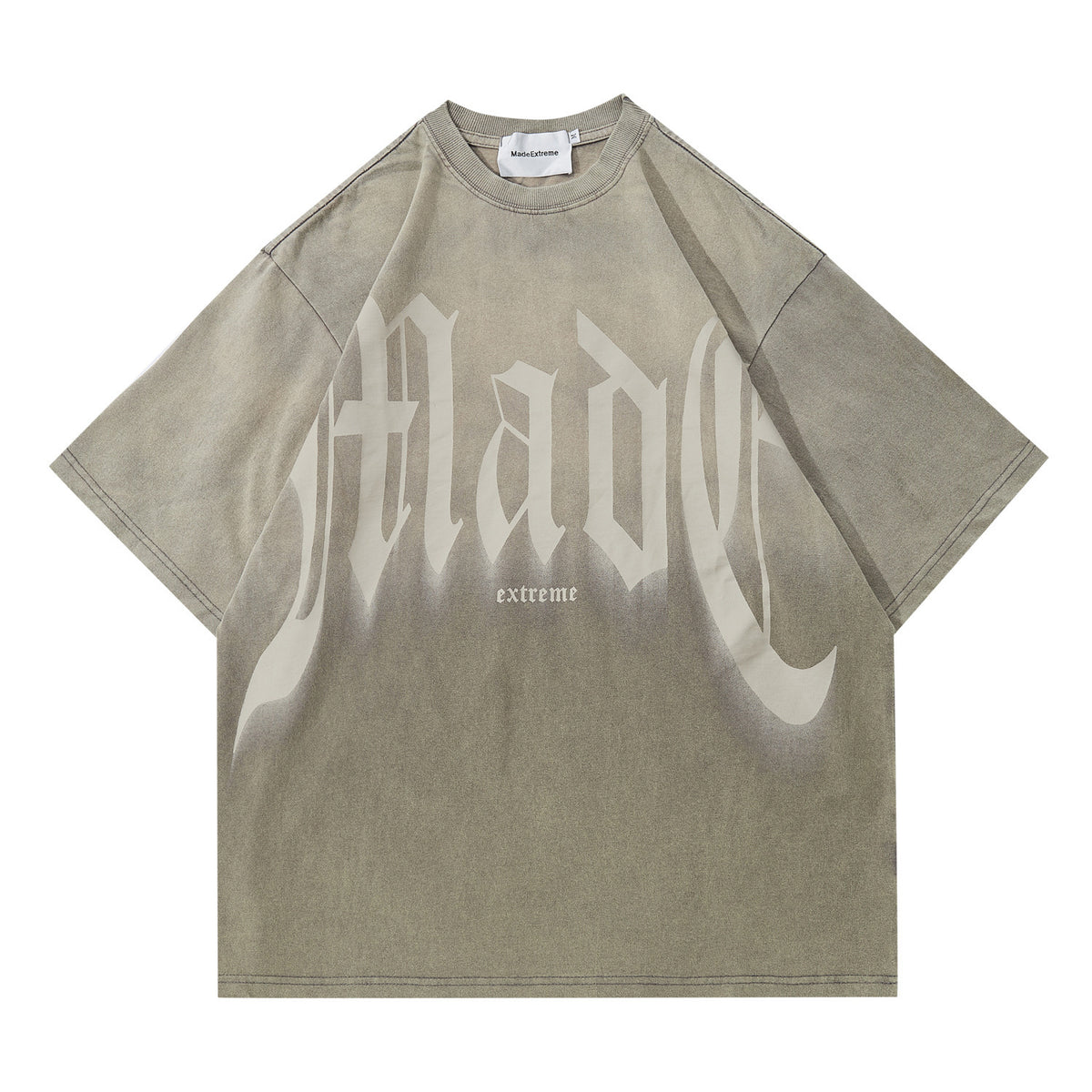 Street Basics Large Letter Print Loose Short Sleeve T-Shirt