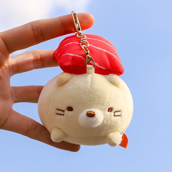 Cartoon Plush Pendant Cute Animal Fried Shrimp Bag Hanging Decoration Keychain