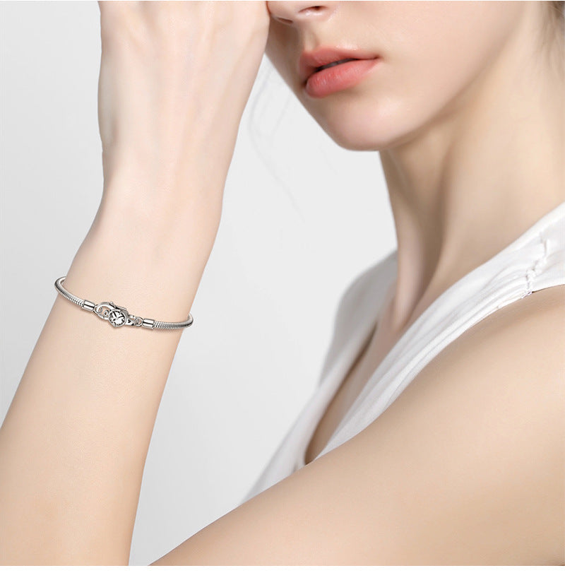 Love Clock Lobster Clasp Gold-plated 925 Sterling Silver Necklace Clasp Bracelet Clasp Diy Accessories Silver Jewelry