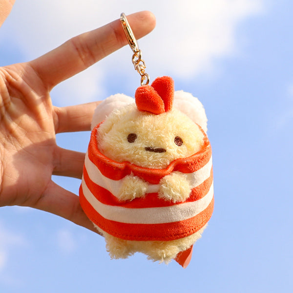 Cartoon Plush Pendant Cute Animal Fried Shrimp Bag Hanging Decoration Keychain