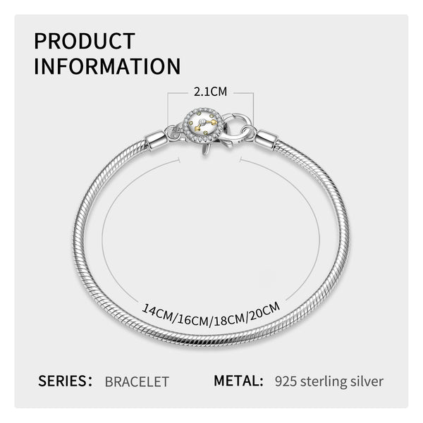 Love Clock Lobster Clasp Gold-plated 925 Sterling Silver Necklace Clasp Bracelet Clasp Diy Accessories Silver Jewelry